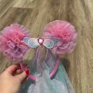 Disneyland Minnie Mouse Headband ears w/ Pastel Tulle Veil